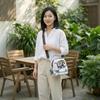 National Style Landscape Jacquard Crossbody Double-shoulder Bag Handbag Small Bag for Literary Office Wear
