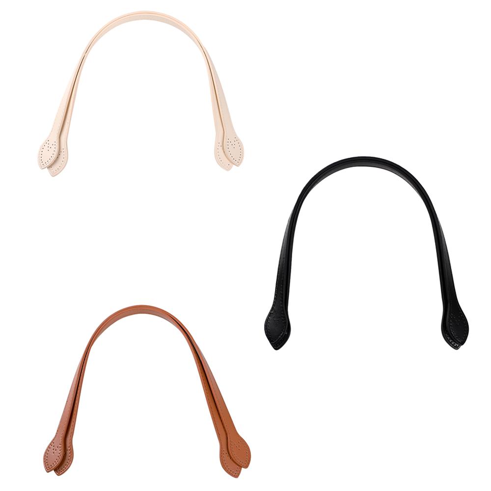 2Pcs 60cm Pu Hand-Sewn Heart-Shaped Handbag Strap DIY Simple Single Shoulder Bag Strap Knitted Bag Detachable Strap