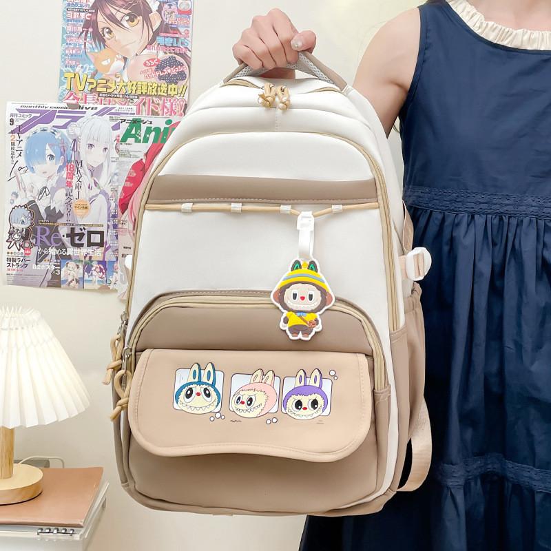 Style Cute College Cartoon Printed Student Backpack  For Use Daily