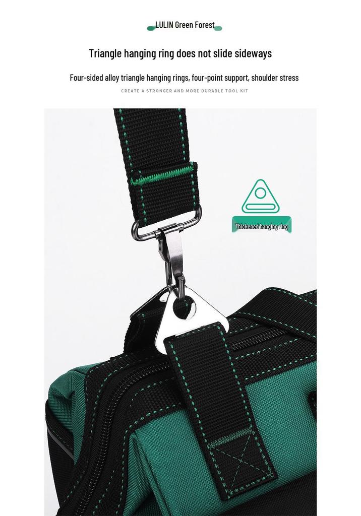 Green Forest Large Multi-functional Tool Bag – Oxford Cloth Electrician and Repair Storage Pouch