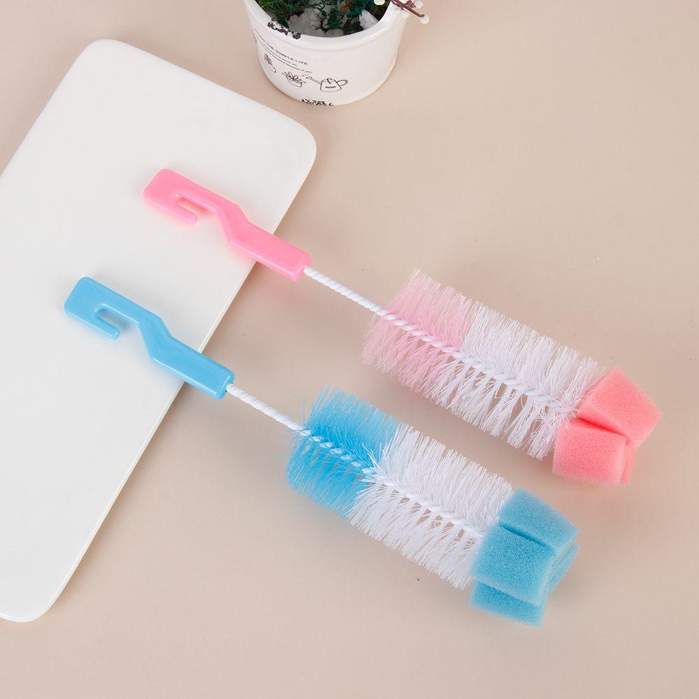7pcs Home Spout Cup 360-degree Bottle Brush Baby Nipple Rotating Clean Sponge