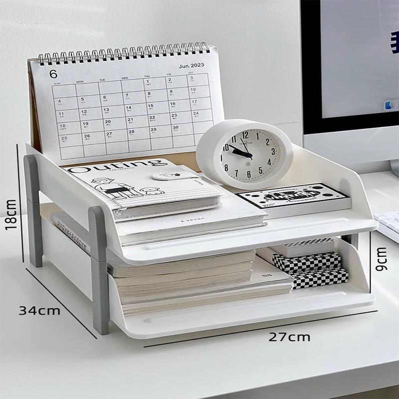 Desktop File Storage Rack Office Materials Multi-layered A4 Folder File Storage Rack Storage Box Frame Bookshelf
