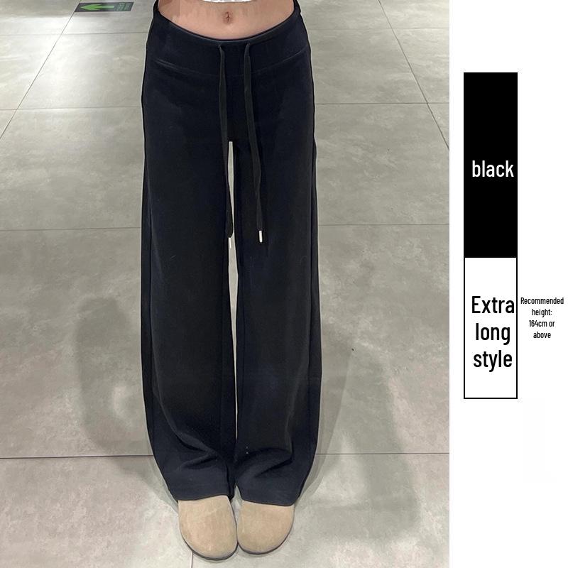

Women s Gray High Waist Wide Leg Sweatpants - Petite, Plus Velvet, Casual for Spring/Autumn/Winter 2026 Extra Large