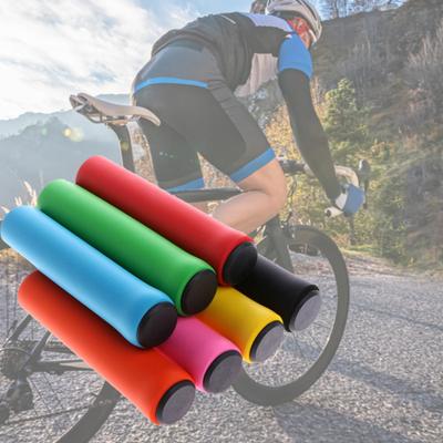 1 Par de Coberturas Macias para Guidão de Bicicleta Silicone Antiderrapante Suporte Forte Aperto Manga Protetora para MTB