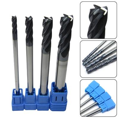 Extra Langer Schaft 100mm Wolframkarbid 4 Schneiden Schaftfräser CNC Fräser 4/6/8/10MM