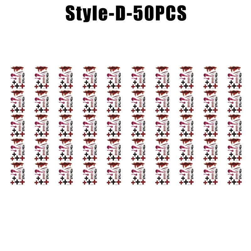Halloween Waterproof Temporary Tattoo Stickers Sexy Bloody Makeup Zombie Scar Tattoo Decoration Wound Horror Blood Sticker