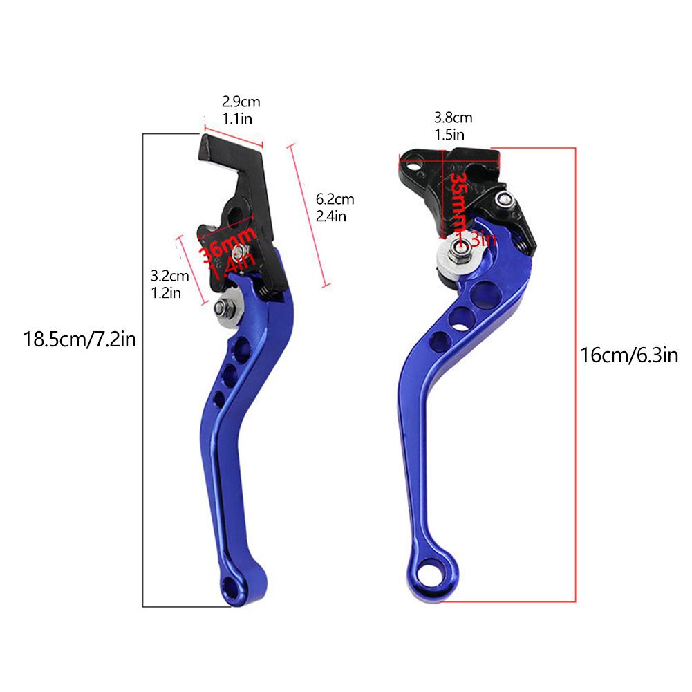 1Pair CNC Aluminum Alloy Motorcycle Brake Handle Motorbike Modification Brake Handle Motorcycle Clutch Drum Brake Lever Handle