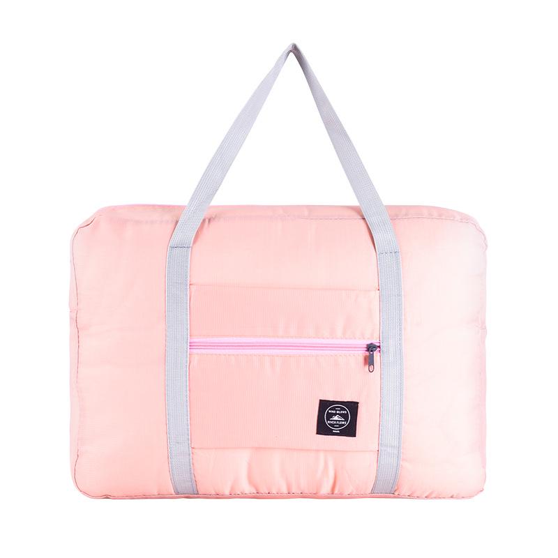 

Складная корейская дорожная сумка для хранения ручной клади розовый