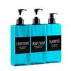 500ml Brown Shampoo & Conditioner Square Refill Bottle with Pump