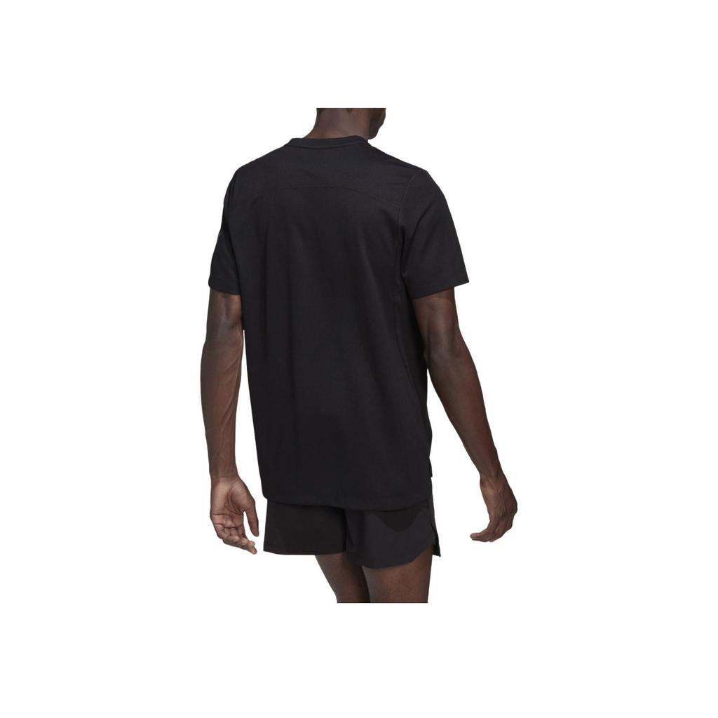 adidas Crew Neck Pullover Solid Color Short Sleeve T-Shirt Men Tops Black HD3577