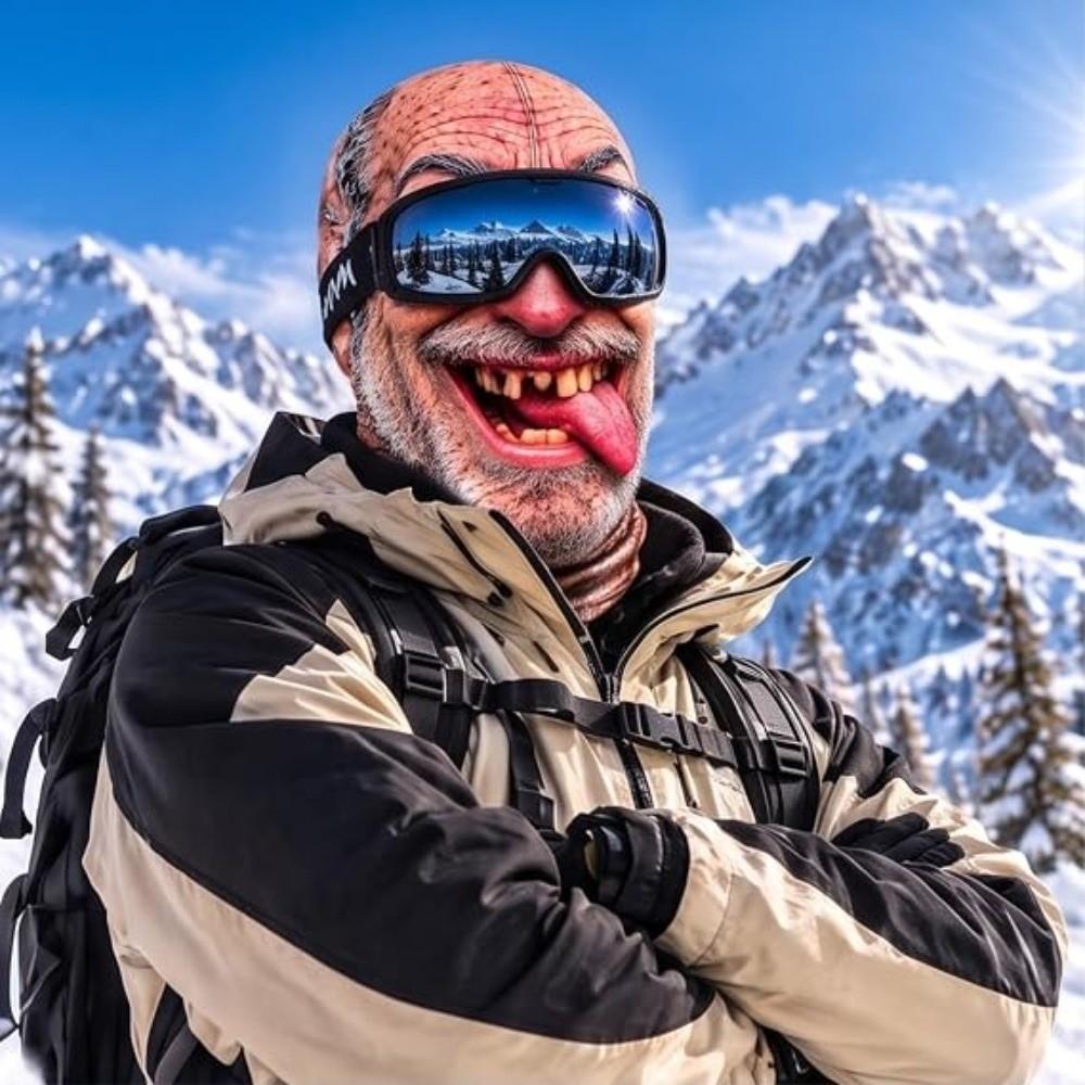 3D Face Printed Old Man Balaclava Face Mask Full Coverage White Mustache Winter Mask Cover Breathable Eye Hole Stretch