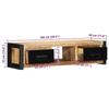VidaXL TV Cabinet 100x30x25 Cm Solid Raw Mango Wood, Tv Bench, Hifi Cabinet, Entertainment Center, Tv Buffet, 4013597