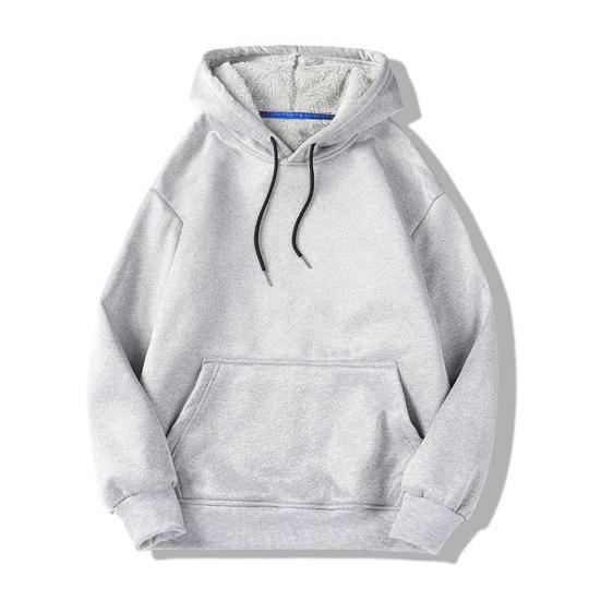 Dámská podzimní zimní mikina s kapucí, tlustá fleecová podšívka s kapucí, dlouhé rukávy s kapsou, jednobarevné, volné elastické manžety se stahovací šňůrkou, sportovní kabát