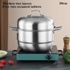 Stainless Steel 2/3 Layer Thickened Steamer Soup Pot Suitable All Kinds Of Stoves Kitchen Special Steam Pot Cooking Tools