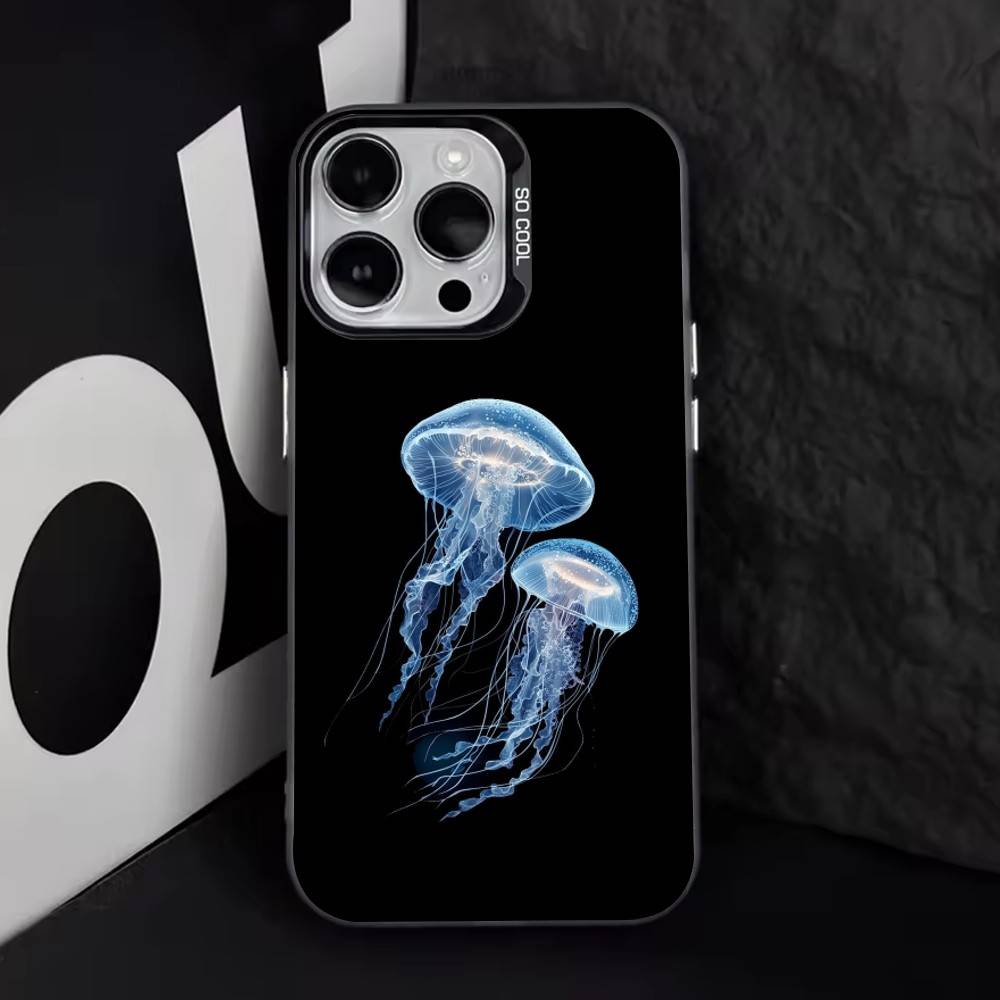 

Медуза Океаническая Чехол для телефона Для iPhone 17,16,15,14,13,12,11 Plus,Pro Max,XS,Красочный Серебристый Чехол для телефона Funda Cover iPhoneXSMAX