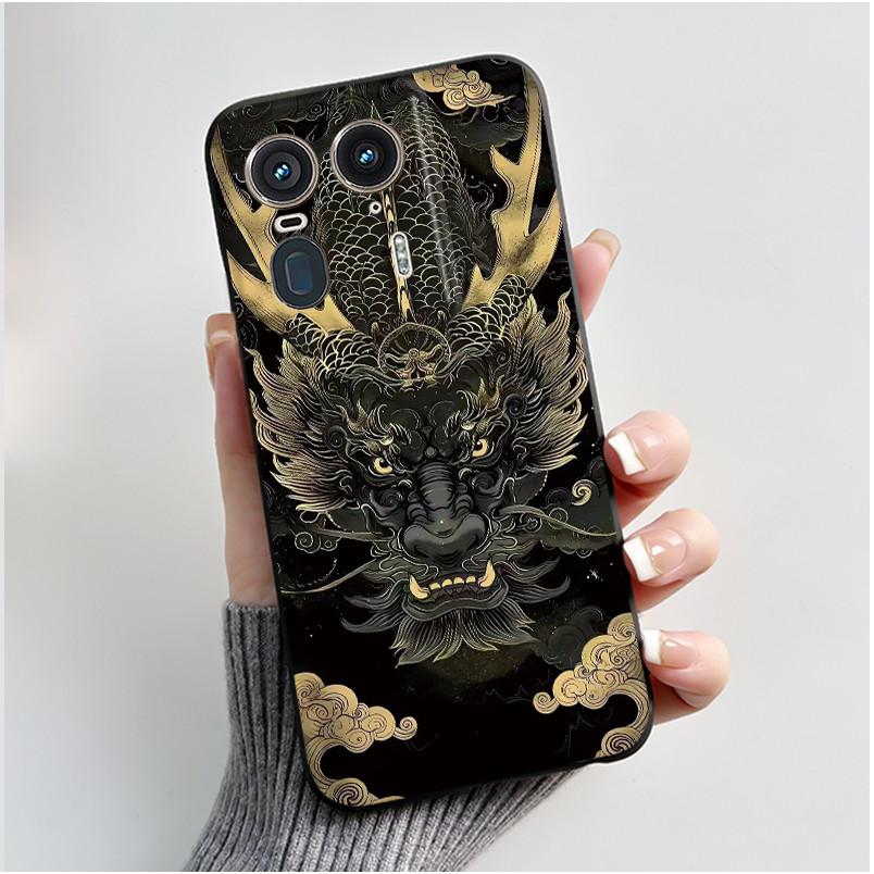 Soft Casing For Motorola Moto Edge 50 Ultra 5G Phone Case Black Matte Silicone Aesthetic Luxury Cute Cool Boys Girls Back Cover