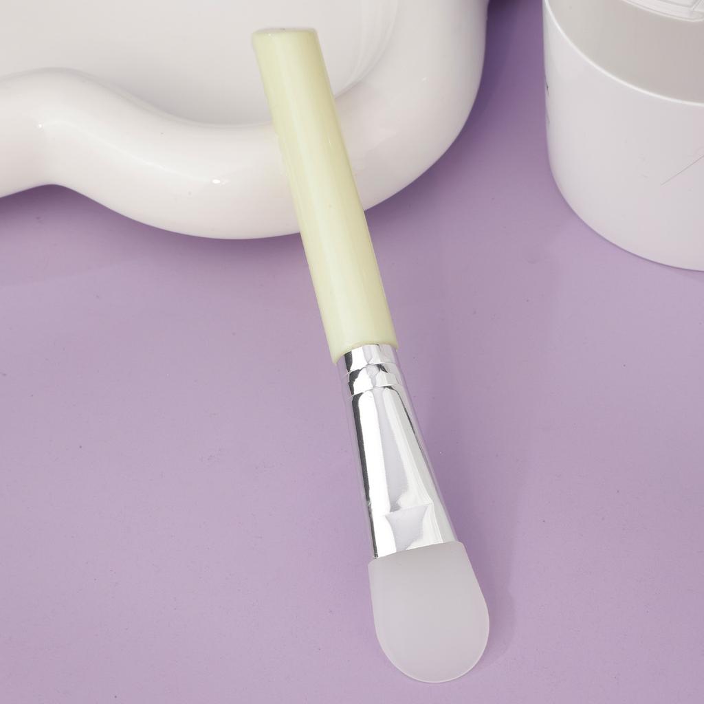 Slant Tail Rod Soft Head Silicone Mask Brush Hydrotherapy Application Mud Film Face Application Silicone Beauty Salon Film Adjustment Brush