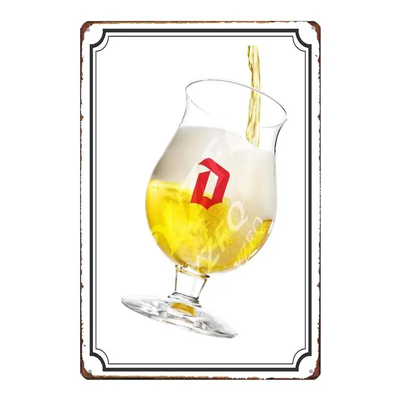 Belgian Beer Chouffe Duvel Metal Tin Sign Plate Wall Pub Kitchen Restaurant Home Art Decor Vintage Iron Poster  DU-2000
