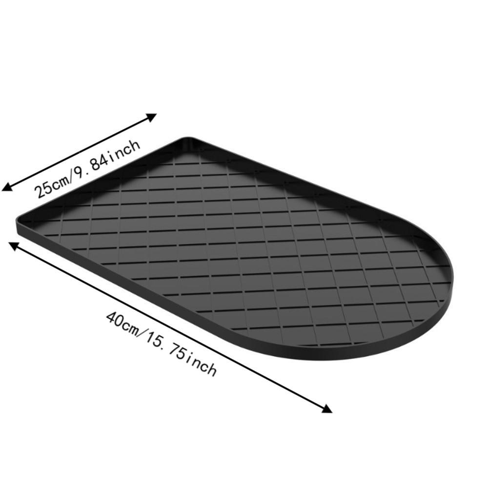 Non-Slip Silicone Coffee Machine Mat Leak-Proof Raised Edge Portable Cup Holder Heat-Resistant Easy Clean Coffee Machine Pad