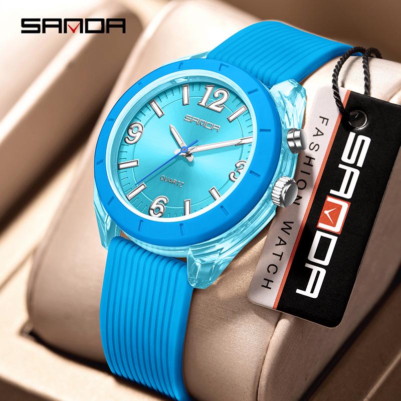 Sanda Silent Quartz Waterproof Luminous Watch for Middle School Students