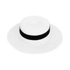 Beach Hat with Wrap-Around Brim, UV Protection Breathable Natural Straw Hat, Flat Top Summer Sun Hat for Beach Vacation Tropical Travel Outdoor