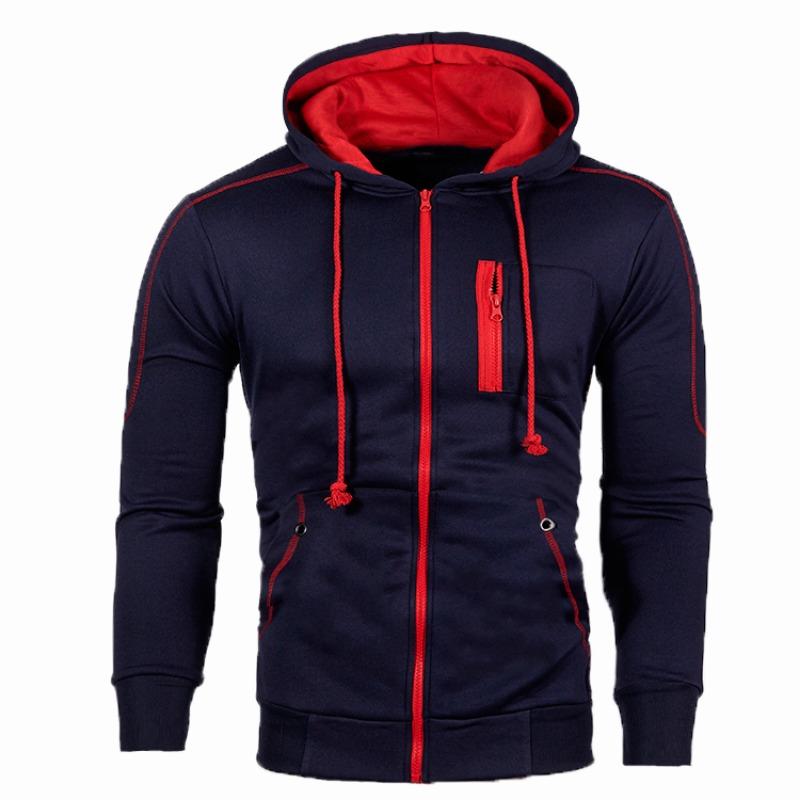 New Autumn and Winter Men's Casual Cardigan Hooded Sweatshirt Teen Men's Jacket