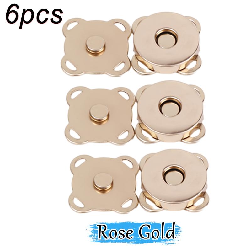5sets 14mm 8mm Sew-on Metal Magnet Buckle Snap Fasteners Buttons Kits DIY Sewing Garment Accessories Materials Wallet Buckle
