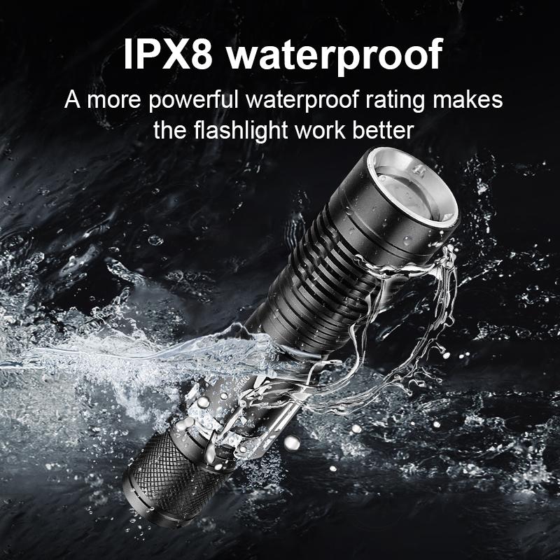 11111LM Super Diving LED Flashlight Portable Rechargeable Dive Torches IPX8 Waterproof Professional Hunting Fishing Lanterns
