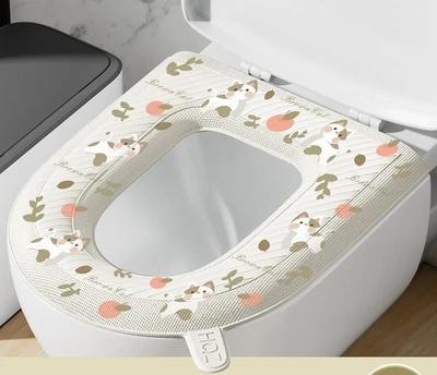EVA Waterproof Toilet Seat Cushion Universal For All Seasons In Summer Household Toilet Seat Ring Cover Adhesive Washable