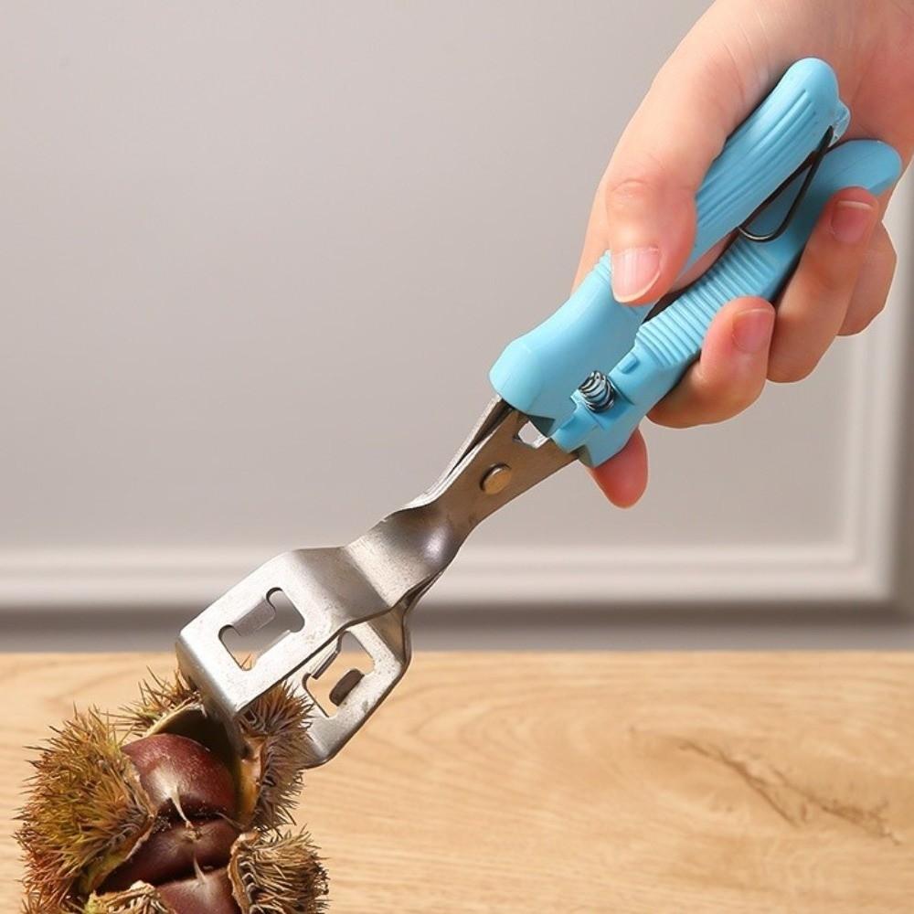 Ergonomic Chestnut Opener Multi-Functional Chestnut Clip Peeler Chestnut Plier  Cooking Accessory