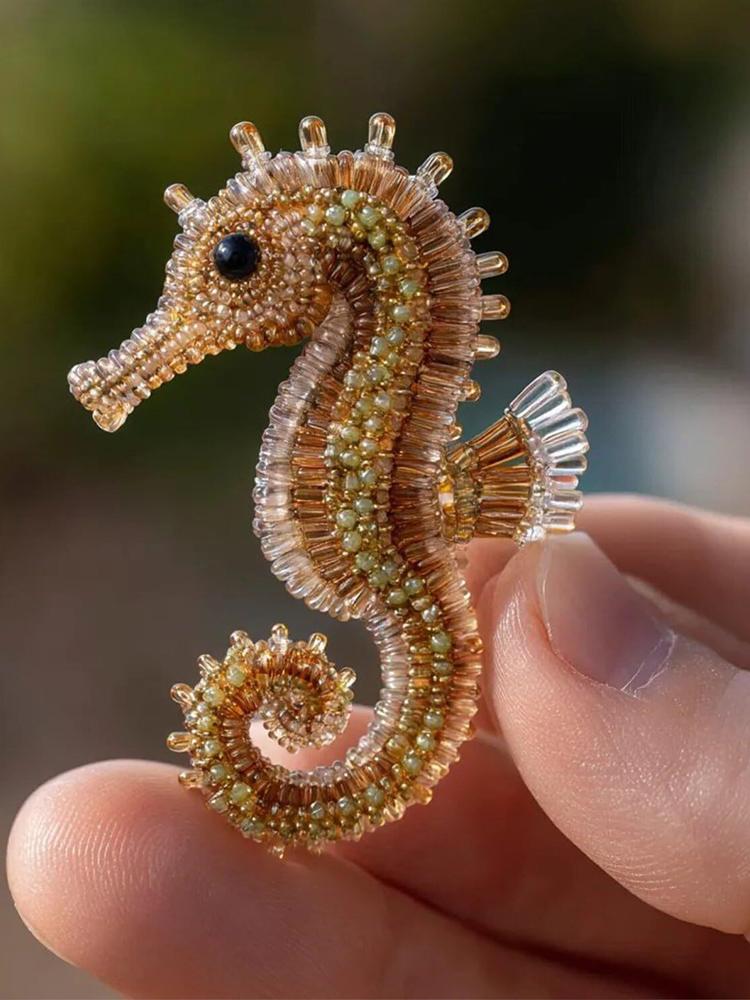 Sady výšivky korálky mořských tvorů DIY zvířata Trojrozměrná korálková práce Řemeslná sada (Pouze balíček materiálů) pro začátečníky