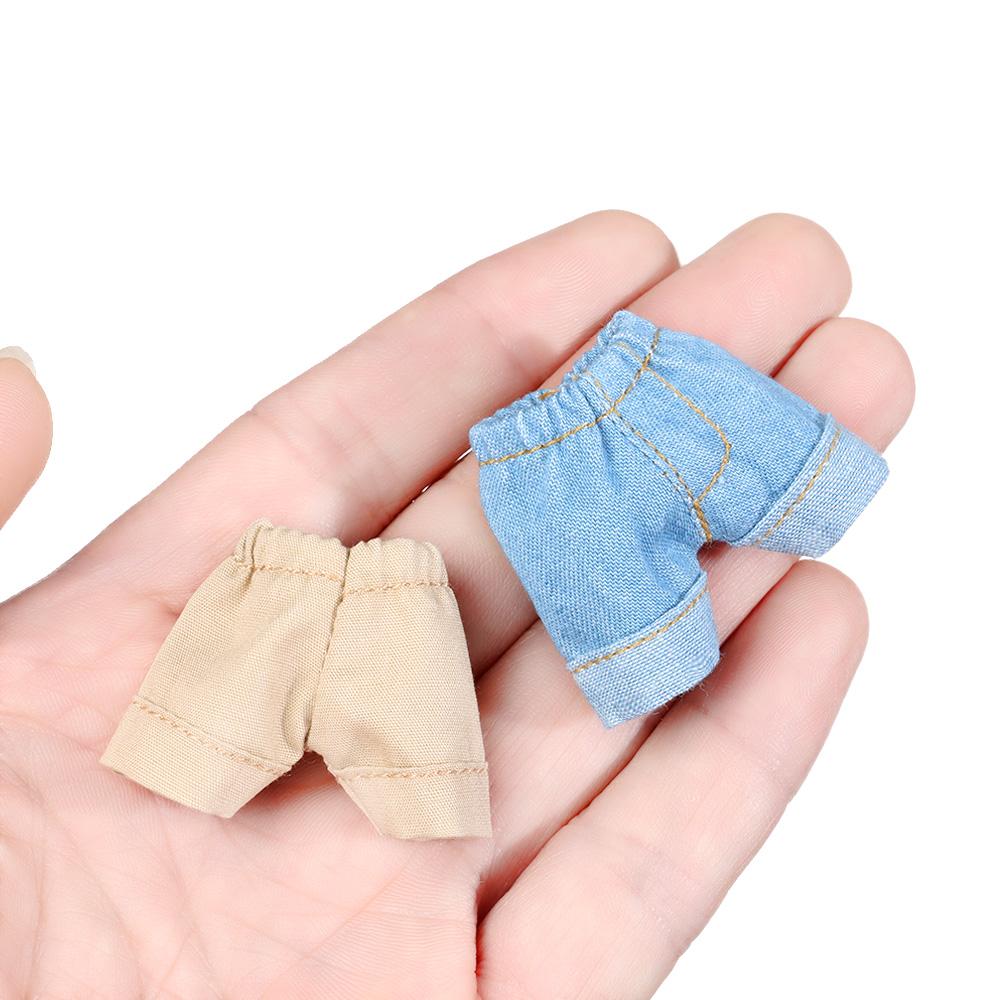 High Quality Casual Wears Kids Toys Dolls Trousers Denim Jeans Doll Short Pants Clothes Accessories