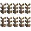 5/10/15 Pcs Corner Protectors with Screws Vintage Style Solid Metal Baseboard Corner Guards Easy Installation Skirting Board Corner Protectors