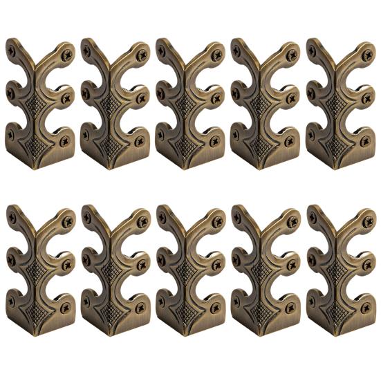 5/10/15 Pcs Corner Protectors with Screws Vintage Style Solid Metal Baseboard Corner Guards Easy Installation Skirting Board Corner Protectors