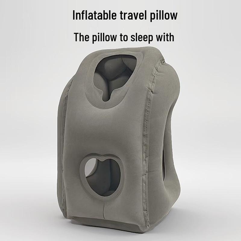 U-shaped Inflatable Travel Pillow for Face-Down Sleeping