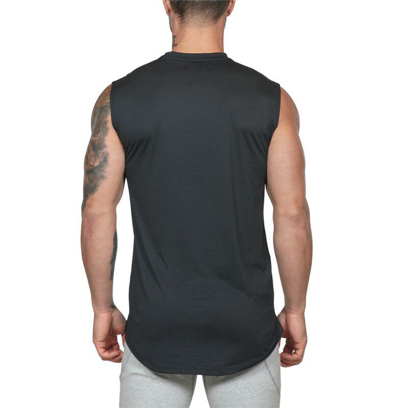 Muscleguys Youth Sports Fitness Casual Sleeveless T-Shirt Men's Wide Shoulder Vest V-Neck Slim Dailywear