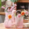 Pink Bucket Glass Handbag Bag Vase Ornament Creative Internet Celebrity Ins Feng Hydroponic Vase