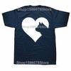 Funny The Heart of The American Akita Dog Graphic T-shirts Men Women's Fashion Casual Tshirt 100% Cotton Loose Oversized T Shirt
