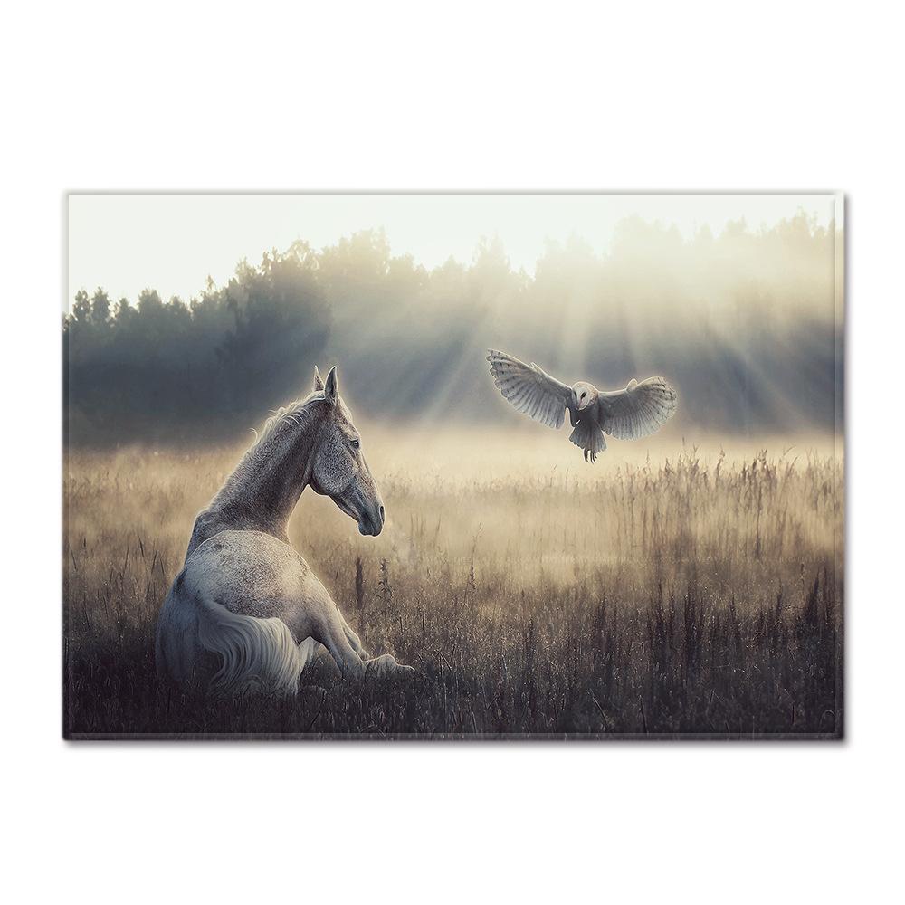 Modern Decor 3D Horses Pattern Carpet Sofa Area Rug Anti-slip Mats Bedside Kitchen Rugs Children Play Carpets for Living Room
