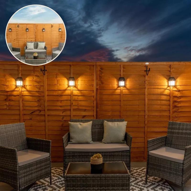 Solar Lights Outdoor Exterior Wall Lamp Retro Motion Sensor Atmosphere Lighting Solar Powered Desk Table Lamp for Home Decor