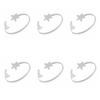 6PCS Minimalist Star Napkin Buckle Modern Serviette Ring  Hotel Decoration