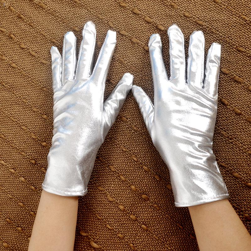 Vintage Hepburn Style Patent Leather Gloves: Summer Sun Protection & Bridal Evening Wear