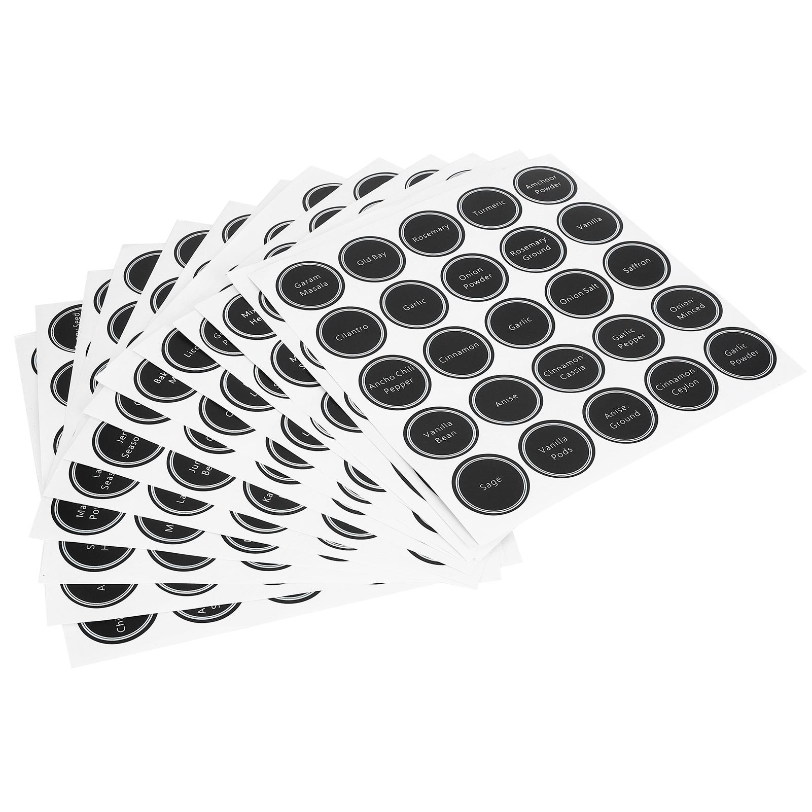 

13 шт. Многоразовые печатные этикетки Бирка Круглая самоклеящаяся наклейка для банок со специями и приправами, винных бутылок