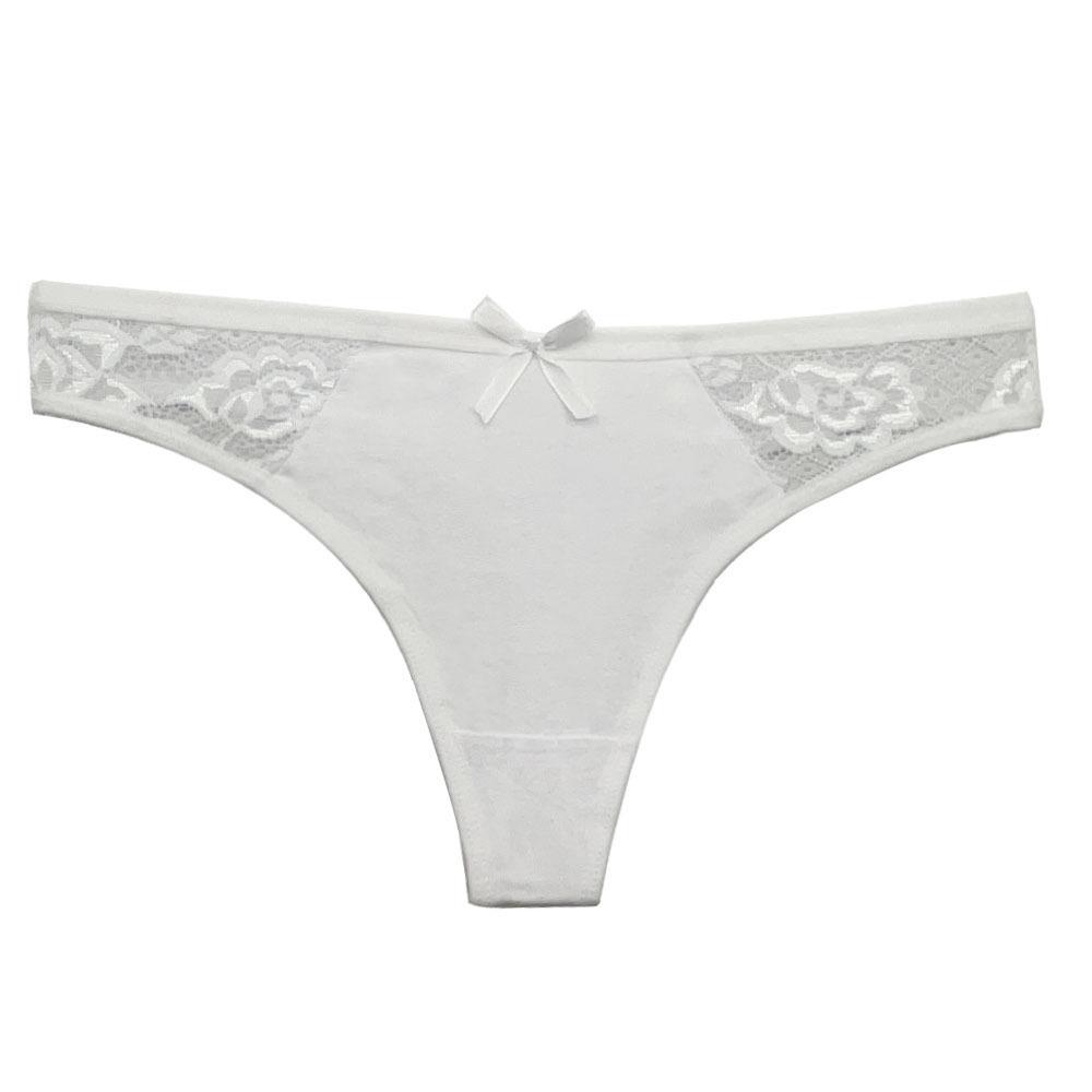 MOONFLAME Women s Lace Patchwork Thongs - Sexy & Stylish Extra Large белый
