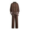Retro Long Sleeve Hooded Jacket & Skirt Pants Set