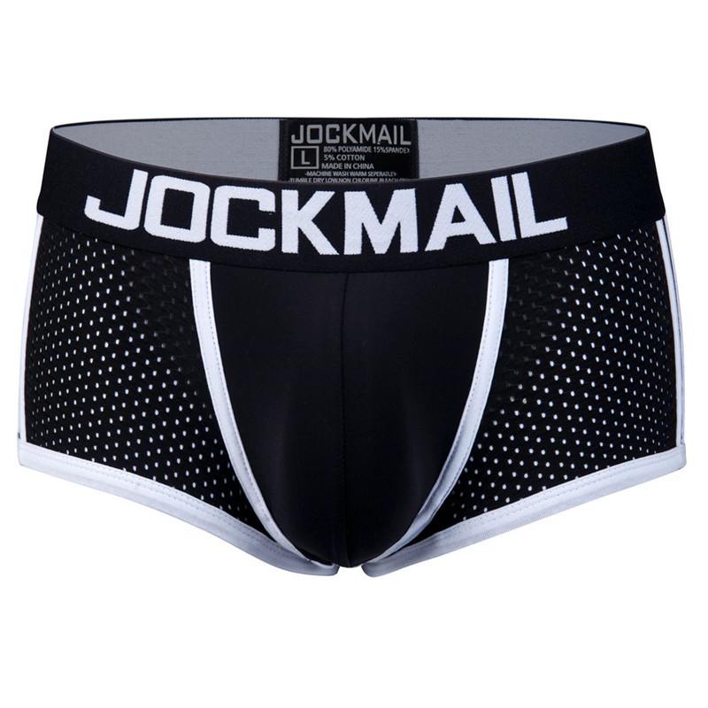 JOCKMAIL Men's Breathable Mesh Boxer Briefs - Erotic Underwear