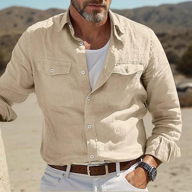 Men's Casual Shirts Men Hawaiian Shirts Breathable Men
