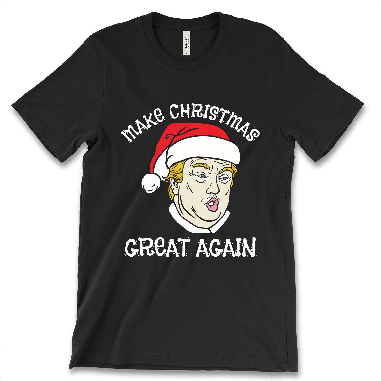 Donald Trump Make Christmas great Again New Men s Shirt MAGA Funny Holiday Tee XL