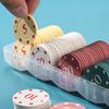 100Pcs Casinos Poker Chip Roulettes Game Bingo Chip with Box Plastic Counting Counters Poker Chip for Game Play Learning