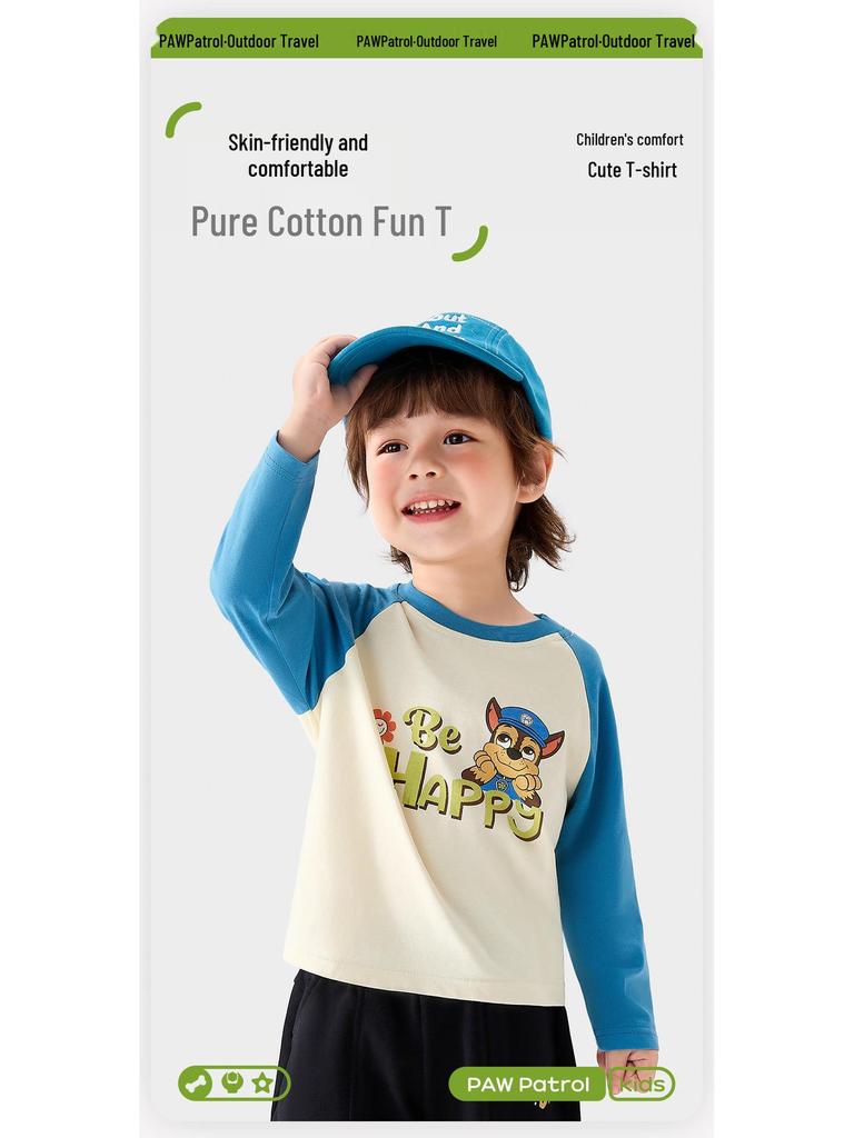 Дитяча футболка з довгим рукавом та круглим вирізом PAW Patrol для хлопчиків та дівчаток - Весна/Осінь Нове надходження